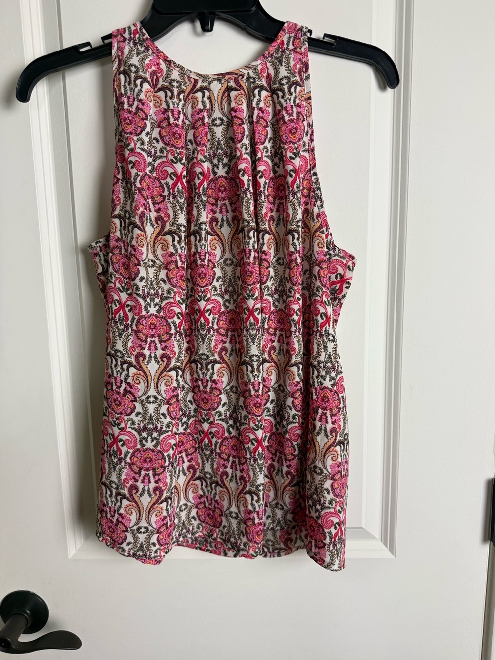Cynthia Rowley Pink & Brown Floral Print Tank